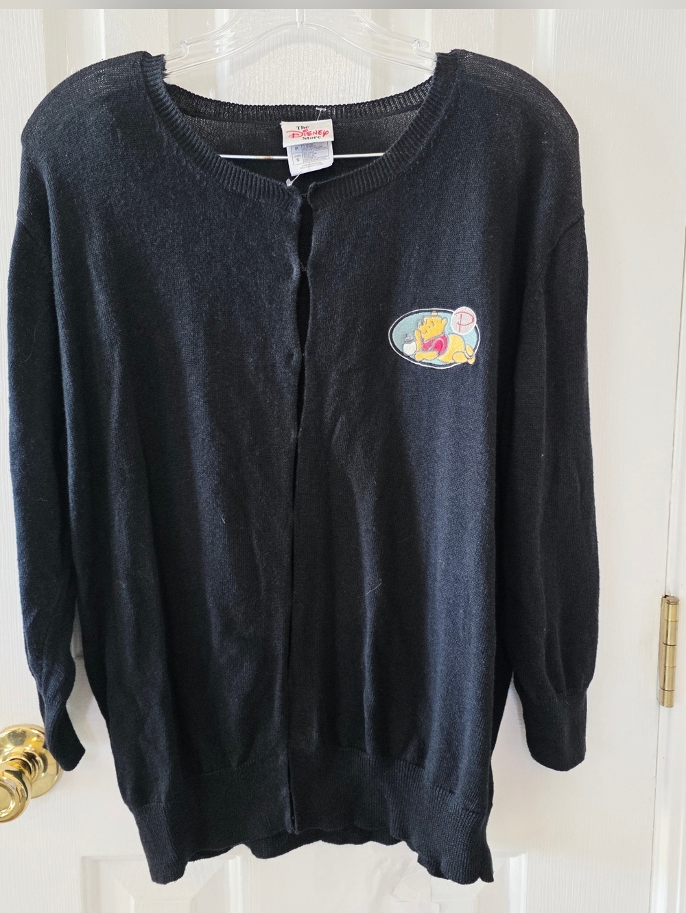 Disney Store Winnie The Pooh Cardigan Sweater Black Women's Small